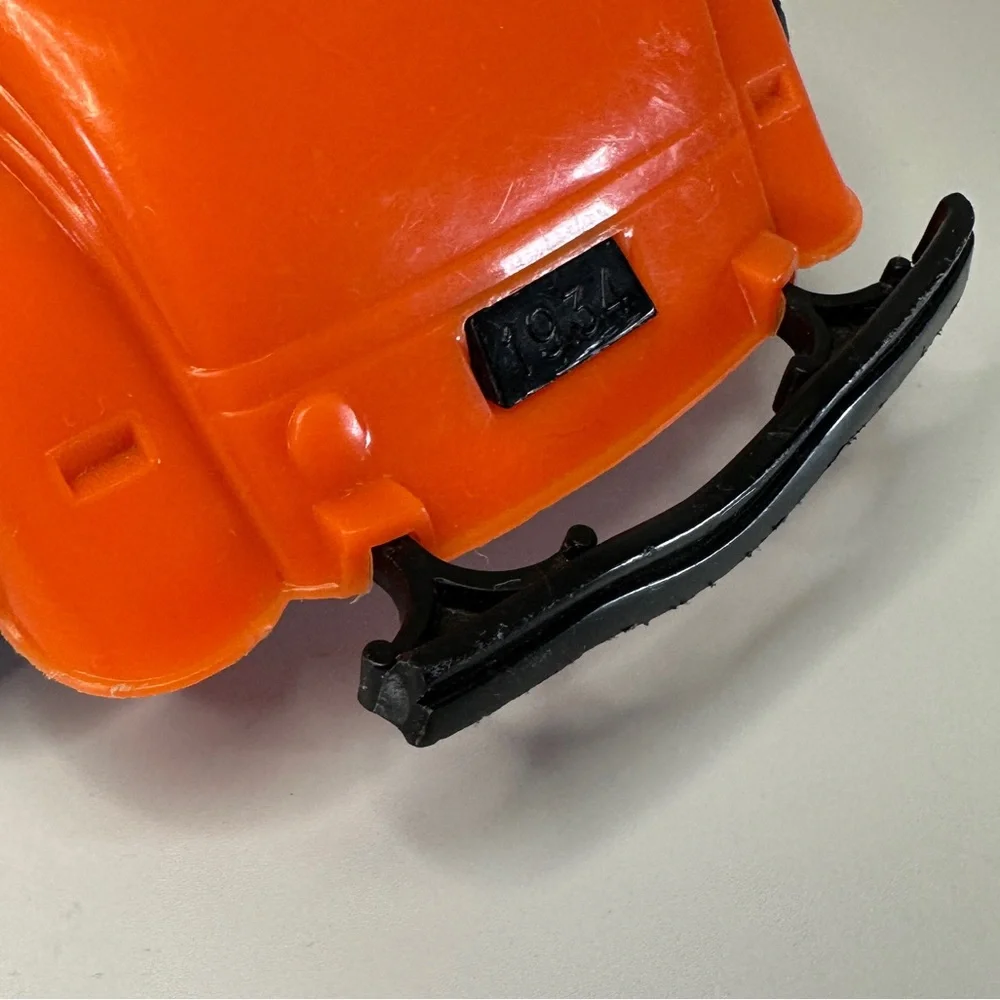 VTG 1934 Ford Victoria Durant Plastics Orange Red Toy Model Car Hot Rod Made USA